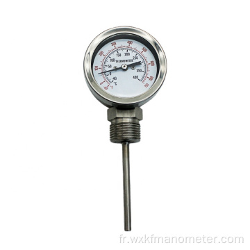 Thermomètre bimétal de 4 pouces avec anneau à baïonnette
